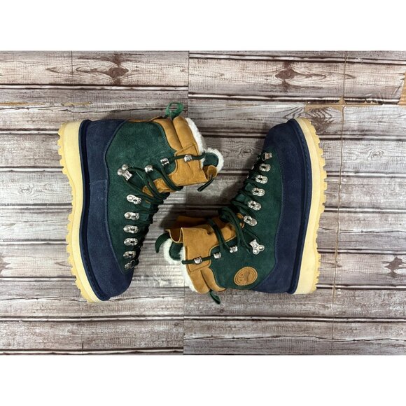 Diemme X Kith Ronnie Fieg colorblock Everest Suede Boots size 7 blue green brown - Picture 5 of 8